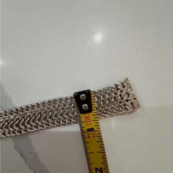 Taxco 925 IC-25 Stunning Silver Braided Chain Collar Necklace - Women’s Jewelry - Picture 3 of 4